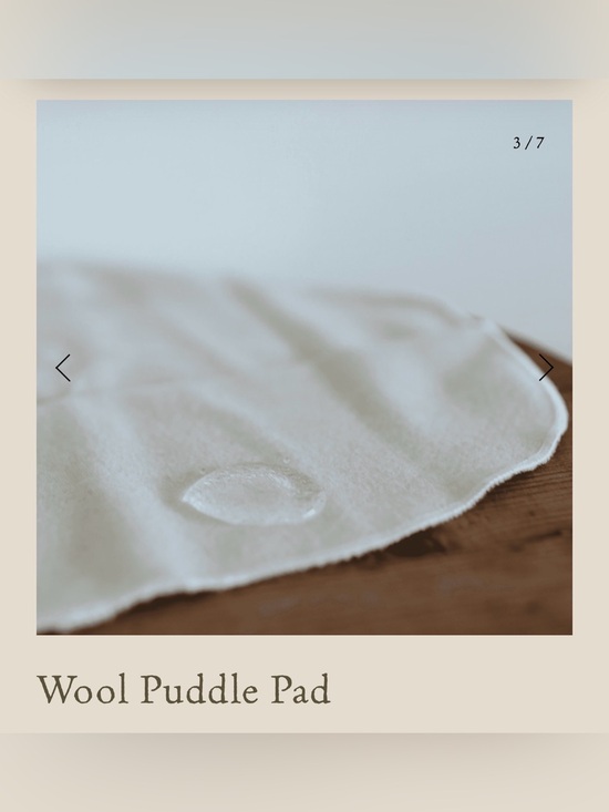 Wild Oaks Apothecary Other - 100% Organic Wool Changing Pad - Cream “Puddle Pad”